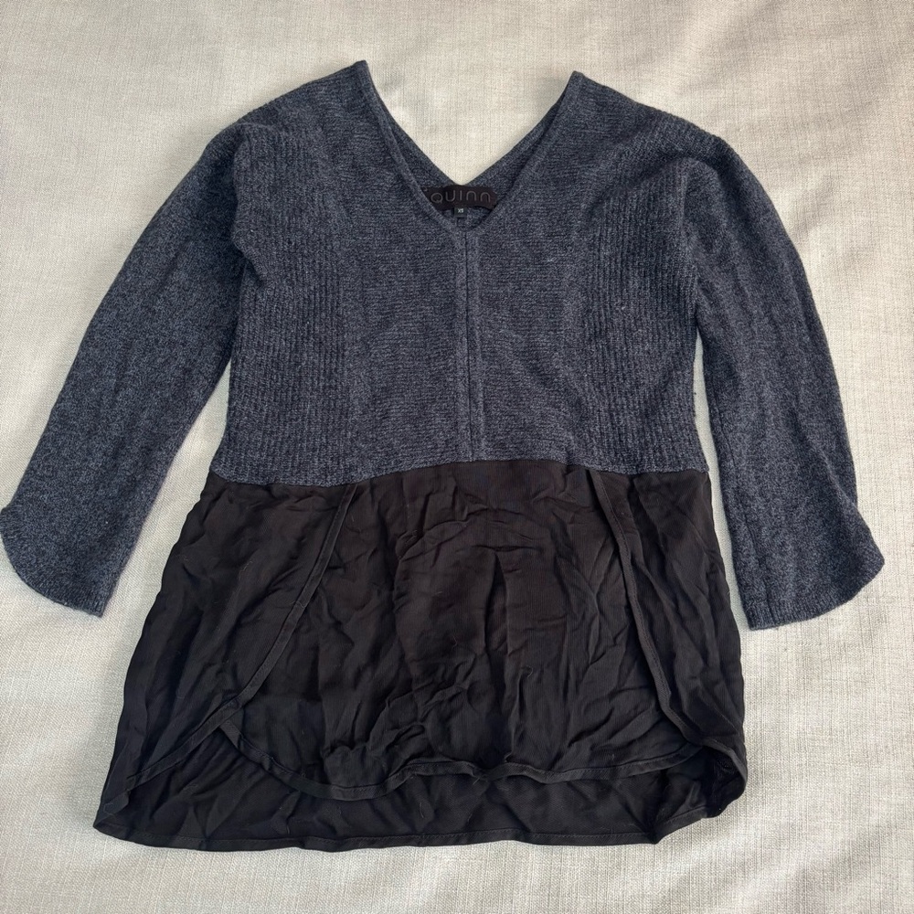 Quinn Women's Two-Tone cashmere wool Sweater